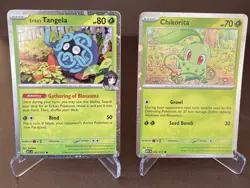 Erika's Tangela 007/217 & Chikorita 008/217 Cosmos Holo Promo - Ascended Heroes - Image 1