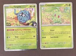 Erika's Tangela 007/217 & Chikorita 008/217 Cosmos Holo Promo - Ascended Heroes - Image 2
