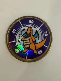 1999 Nintendo Hasbro Pokemon Battling Coin #149 DRAGONITE - Image 1