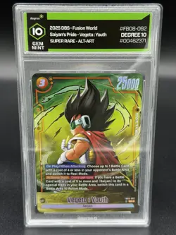 Dragon Ball Vegeta: Youth Fusion World Super Rare Alt-Art Degree 10 FB08-092 - Image 1