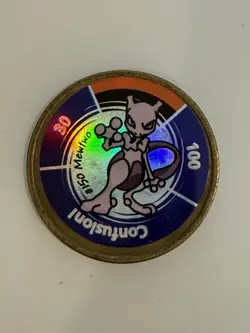 1999 Nintendo Hasbro Pokemon Battling Coin #150 MEWTWO - Image 1