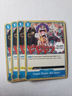 ONE PIECE Card Game Paramount War 4X IMPEL DOWN ALL STARS OP02-066 C English - Image 1