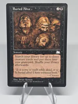 Magic The Gathering TCG Buried Alive Weatherlight Regular MTG Vintage 1997 - Image 1