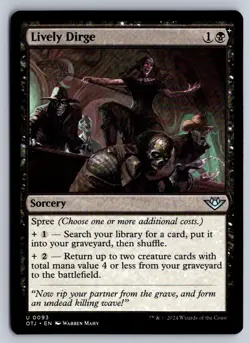 Lively Dirge 93 Uncommon Outlaws of Thunder Junction Magic: The Gathering NM - Image 1