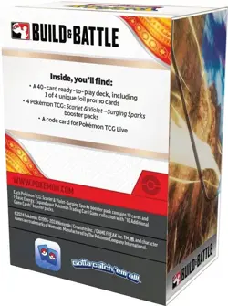 Pokemon Scarlet and Violet Surging Sparks Build and Battle Box [SV08] Sealed NEW - Image 2