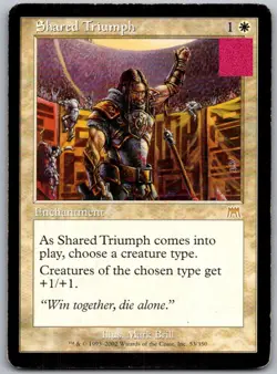 Shared Triumph 53 Rare Onslaught Magic: The Gathering Lightly Played - Image 1