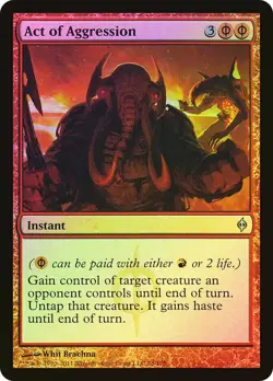 MTG FOIL Act of Aggression - New Phyrexia - Image 1