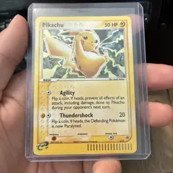 pokemon 2003 pikachu e reader d12 black star promo holo lp - Image 1