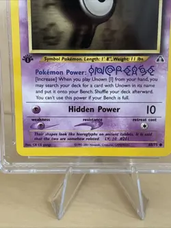 2001 Pokemon Unown 1 Neo Discovery 1st Edition 68/75 CGC GM 10 - Image 3