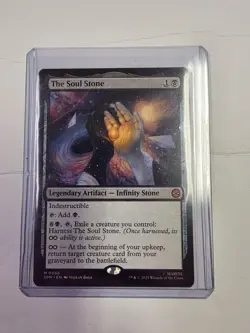 Magic: The Gathering Spiderman Pre Release The Soulstone. With Sleeve. - Image 1