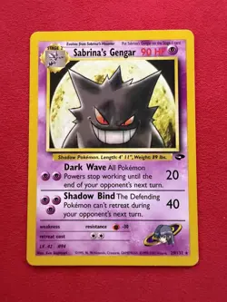 Sabrina's Gengar 29/132 Gym Challenge Unlimited Rare Pokemon TCG LP - Image 1