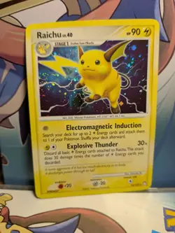 Pokemon TCG Raichu 15/123 Mysterious Treasures Holo DOUBLE SWIRL NM - Image 1