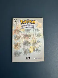 Pokemon TOPPS Checklist Holo - 3rd Print Black Logo Trading Card - Image 3