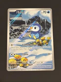 Pokemon TCG Piplup Holo Secret Rare Full Art 098/094 Phantasmal Flames NM - Image 1