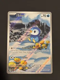 Pokemon TCG Piplup Holo Secret Rare Full Art 098/094 Phantasmal Flames NM - Image 2