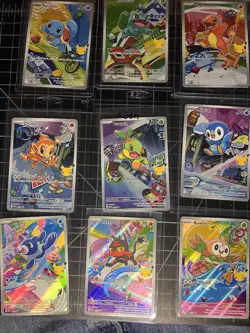 Pokemon First Partner Illustration Series 1 Collection - Complete Full Set Of 9 - Image 1