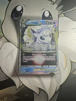 Pokemon TCG Alolan Vulpix VSTAR Prize Pack Series 3 034/195 Holo Ultra Rare NM - Image 1