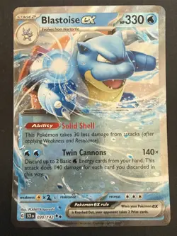 Blastoise ex 030/142 Holo - SV07: Stellar Crown - Pokemon TCG - NM - Image 1