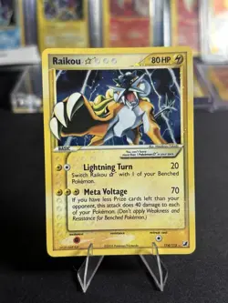 2005 Pokemon EX Unseen Forces #114 Raikou Gold Star Holo NM+ condition! Look! - Image 1