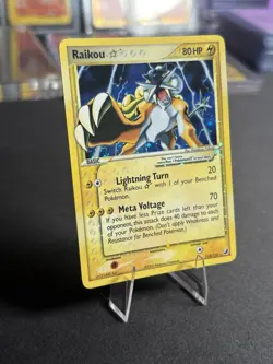 2005 Pokemon EX Unseen Forces #114 Raikou Gold Star Holo NM+ condition! Look! - Image 3