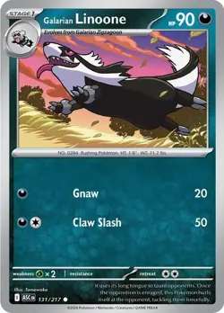 Galarian Linoone 131/217 Pokemon ME: Ascended Heroes Common Regular 2026 NM - Image 1