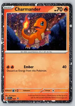 Charmander (Cosmos Holo) 047 Promo Scarlet & Violet Promo Holo Near Mint - Image 1