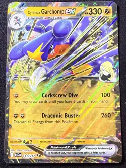 Pokemon TCG Cynthia's Garchomp ex 111/217 Ascended Heroes NM - Image 1