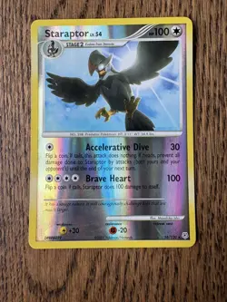 Staraptor - 16/130 - Reverse Holo, English Pokemon Diamond and Pearl MP/Indent - Image 1