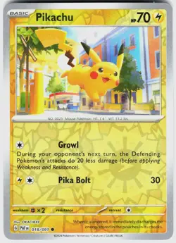 PIKACHU 018/091 NM REVERSE HOLO PALDEAN FATES / A58-47 - Image 1