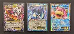 Pokemon Ex Lot Of 3 Cards, Team Plasma's Lugia, Mega Aggron, And Slowbro - Image 1
