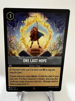 One Last Hope 197/204 Rare Ursula's Return Disney Lorcana TCG - Image 1