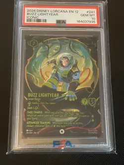 Disney Lorcana Buzz Lightyear Jungle Ranger Iconic 241/204 PSA 10 - Image 1