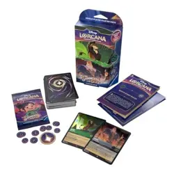 Disney Lorcana Trading Card Gam- Shimmering Skies - Emerald & Steel Starter Deck - Image 2