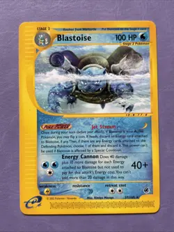 Blastoise - 37/165 - Rare Expedition NM Condition Pokemon Card non holo - Image 1