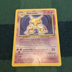 Pokemon TCG Alakazam Base Set Holo Rare 1/102 80 HP English 1999 Unlimited - Image 5