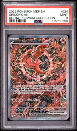 2025 Pokemon MEP EN-ME Oricorio ex Black Star Promo #024 PSA 9 - Image 1