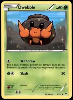 Dwebble 6/101 Common Noble Victories Pokemon Near Mint - Image 1