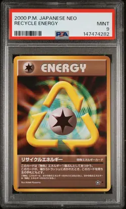 2000 POKEMON JAPANESE NEO RECYCLE ENERGY PSA 9 - Image 1