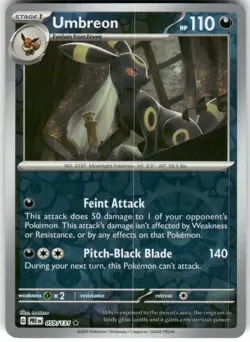UMBREON 059/131 HOLO RARE PRISMATIC EVOLUTIONS POKEMON REVERSE HOLO NM/M - Image 1