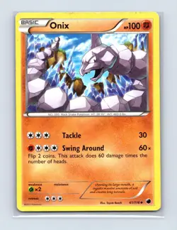 Onix 61/116 Uncommon Plasma Freeze Pokemon Lightly Played - Image 1