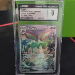 CGC 9 Flygon 088/080 Inferno X Japanese 2025 Art Rare Holo Pokemon TCG - Image 1