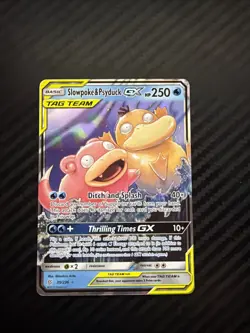 Pokemon TCG Slowpoke Psyduck GX Holo Card 35/236 Sm-Unified Minds - Image 1