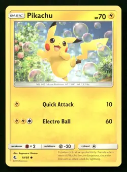 Pikachu 19/68 Hidden Fates Common Near Mint - Image 1