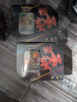 Pokemon Galarian Zapdos Crown Zenith Factory Sealed Tin - 5 Booster Packs - Image 1