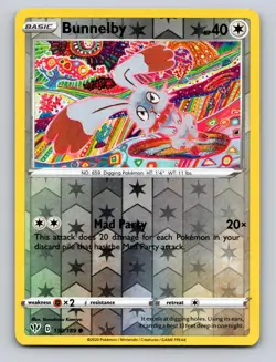 Bunnelby 150/189 Common Darkness Ablaze Pokemon Reverse Holo NM - Image 1