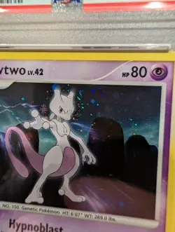 2008 Pokemon Diamond & Pearl Legends Awakened #11 Mewtwo Holo PSA 8 - SWIRL - Image 3