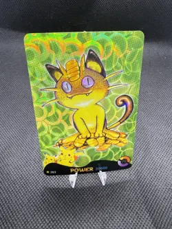 Power 30000 Vintage Pokemon Prism Sticker Meowth - Image 1