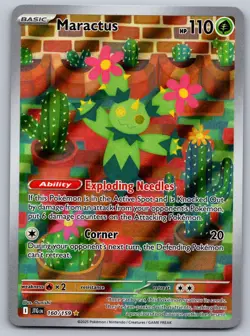 Pokemon Maractus 160/159 Sv09 Journey Together Illustration Rare Holo Card - Image 1