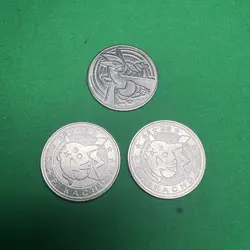 Pokemon 2000 Vintage Nintendo 25th TCG Pikachu & Lugia Silver Metal Coin Lot - Image 1