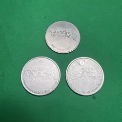 Pokemon 2000 Vintage Nintendo 25th TCG Pikachu & Lugia Silver Metal Coin Lot - Image 2